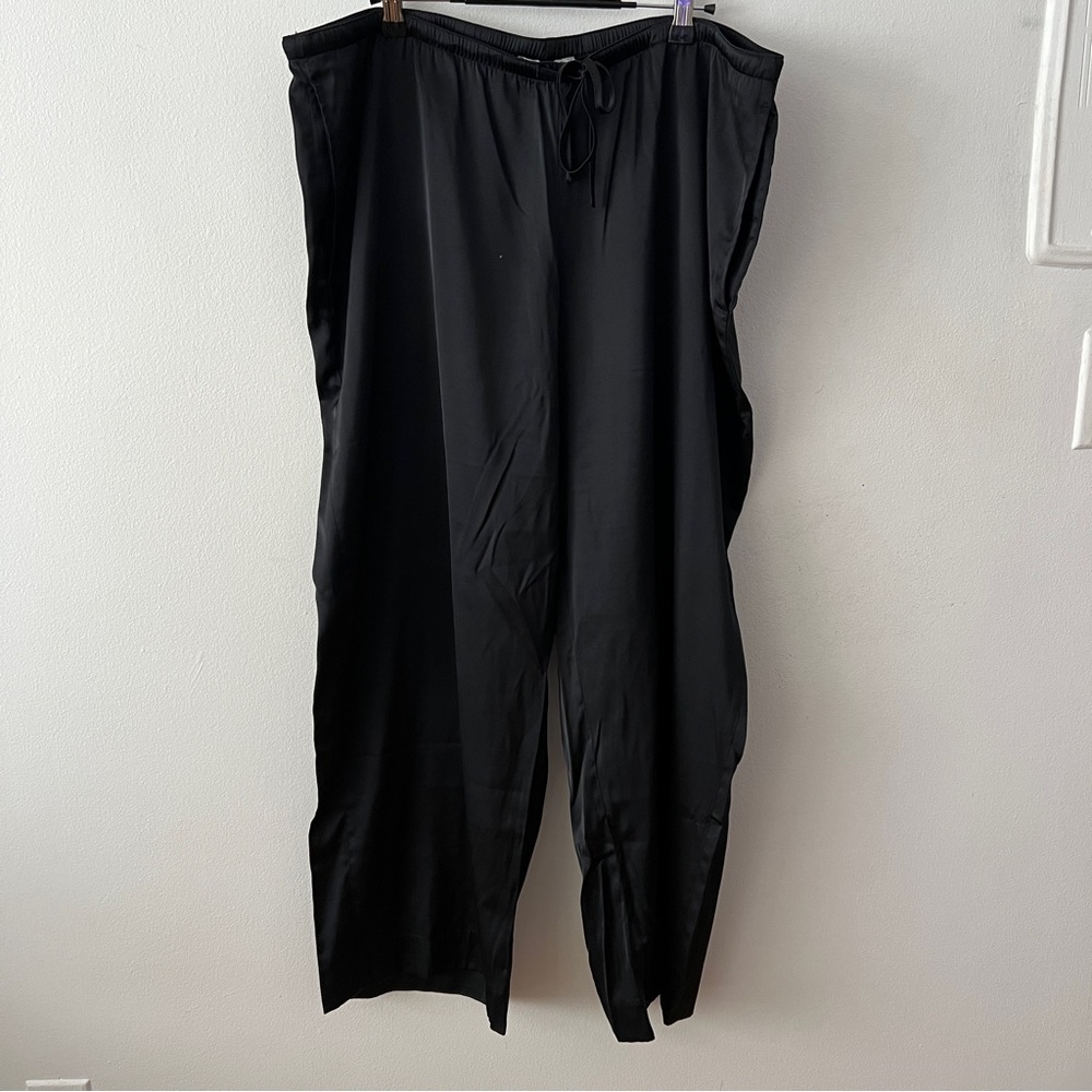 Abercrombie & Fitch Wide Leg Black Drawstring Pants